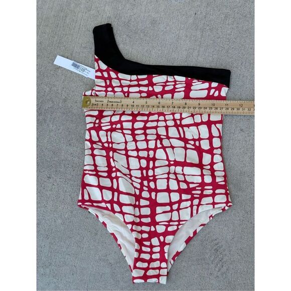 NWT Little Creative Factory Asymmetric One Shoulder One Piece Swimsuit Girls 10 - Picture 6 of 11